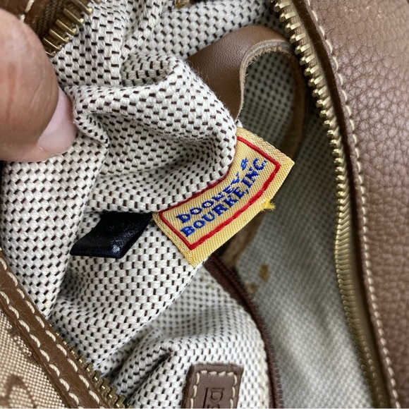 Dooney & Bourke Tan and Brown Monogram Backpack - Picture 6 of 14